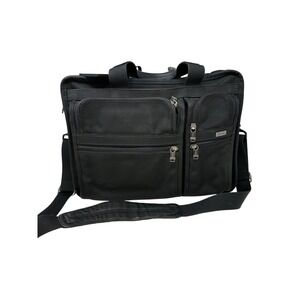 TUMI Alpha Expandable Nylon Briefcase Black